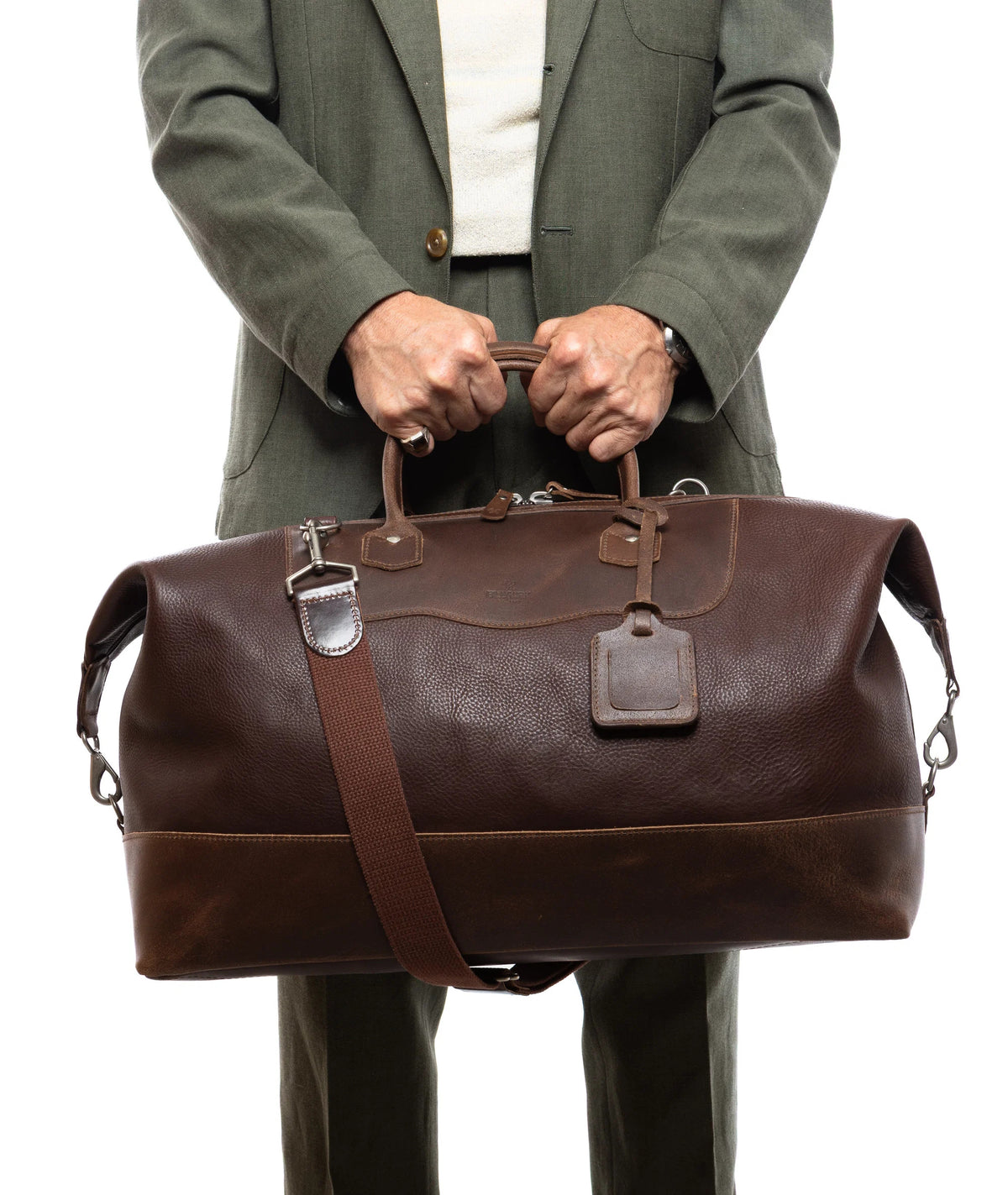 No. 643 Large Carryall, Brown Leather