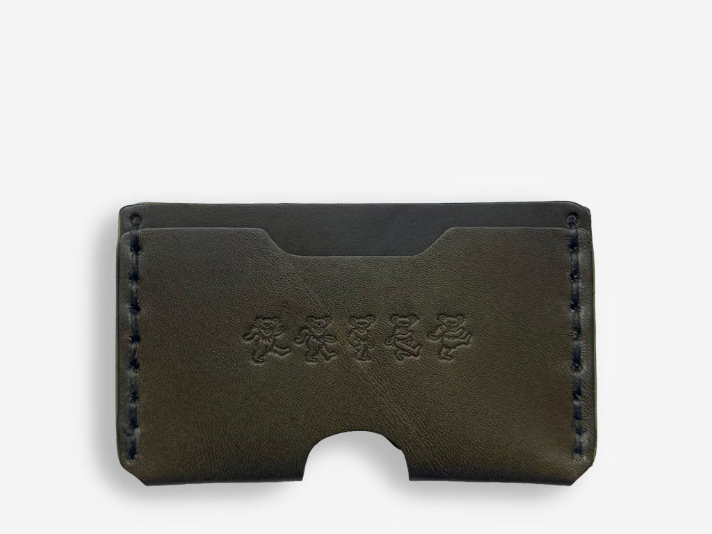 No. 397-GD Slim Card Case Bears, Olive