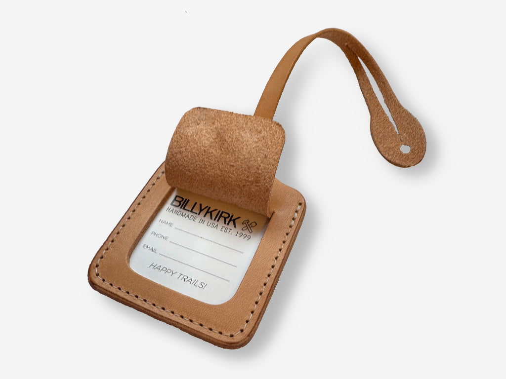 No. 645-GD Luggage Tag Skel, Natural