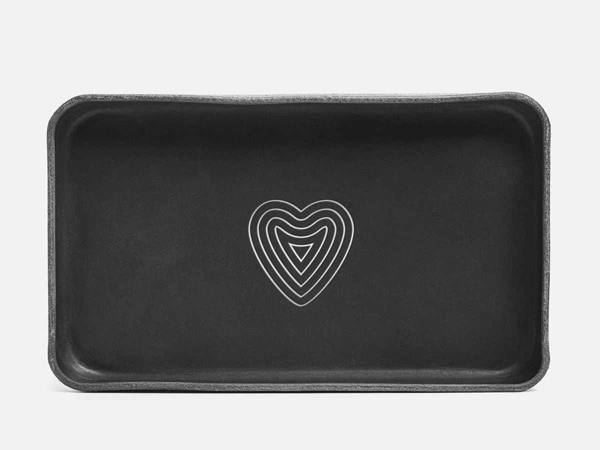 No. 309 Leather Valet Trays, Black