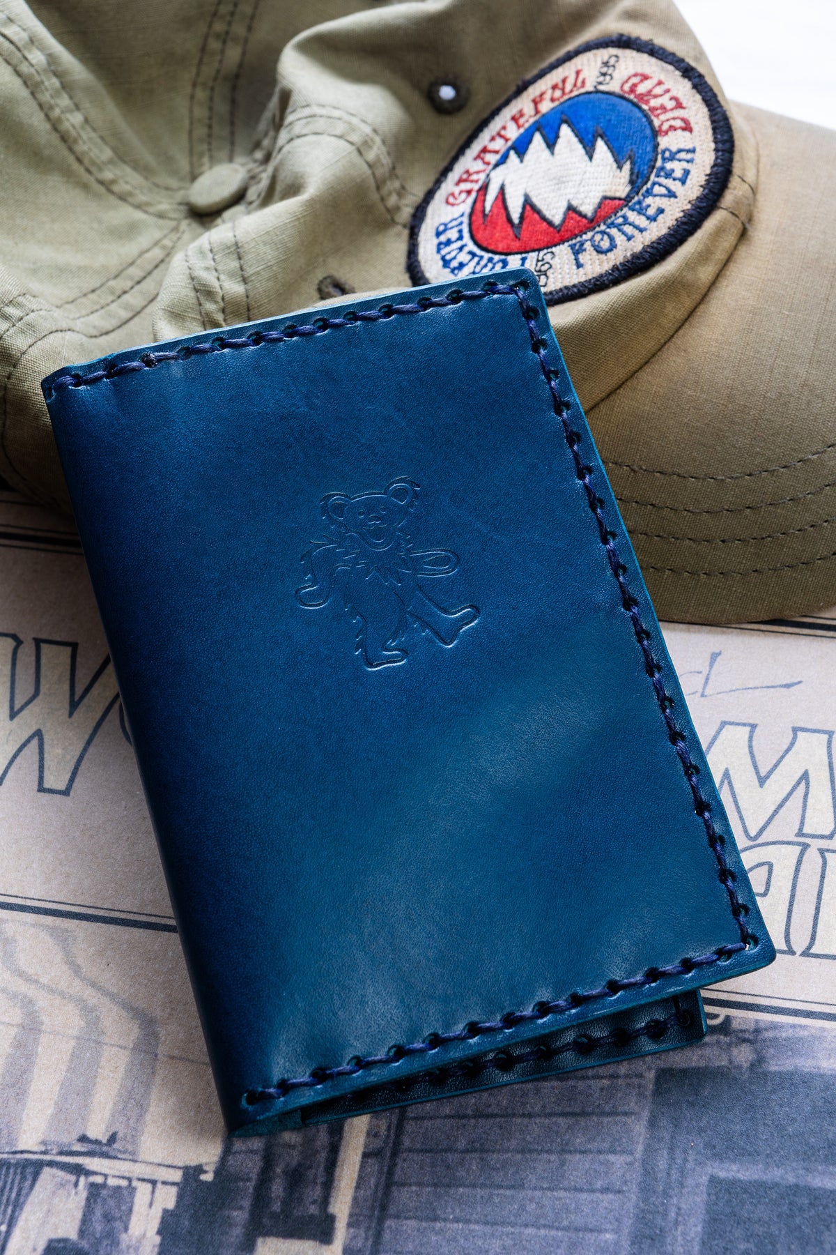 No. 153-GD Passport Case Bear, Navy