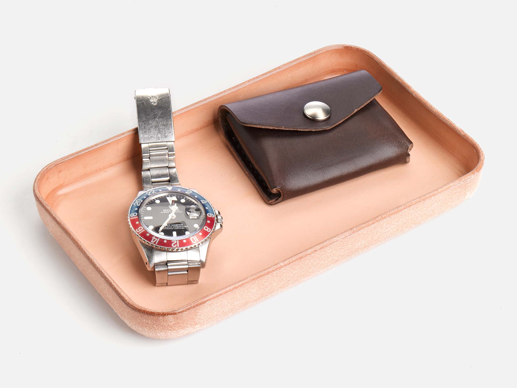 No. 309-GD Leather Valet Tray GD, Natural