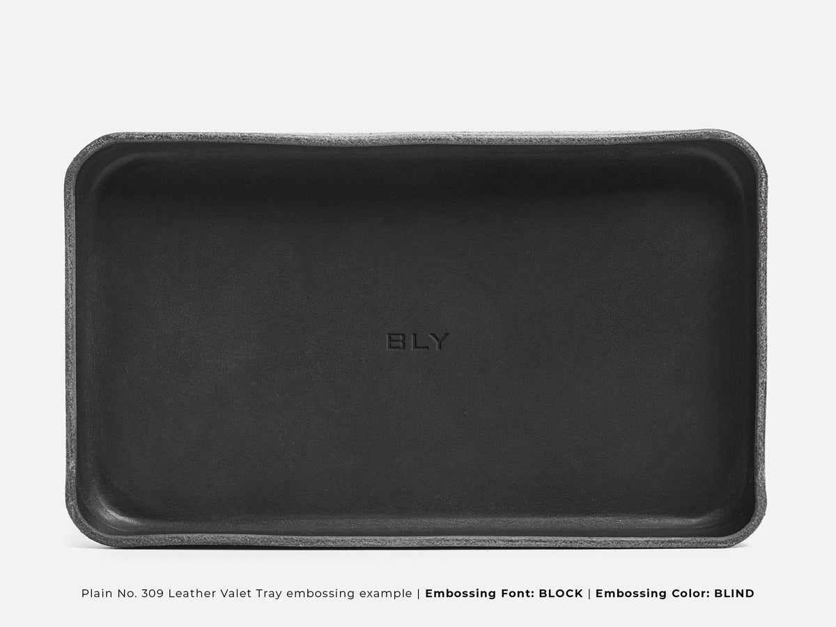 No. 309 Leather Valet Trays, Black
