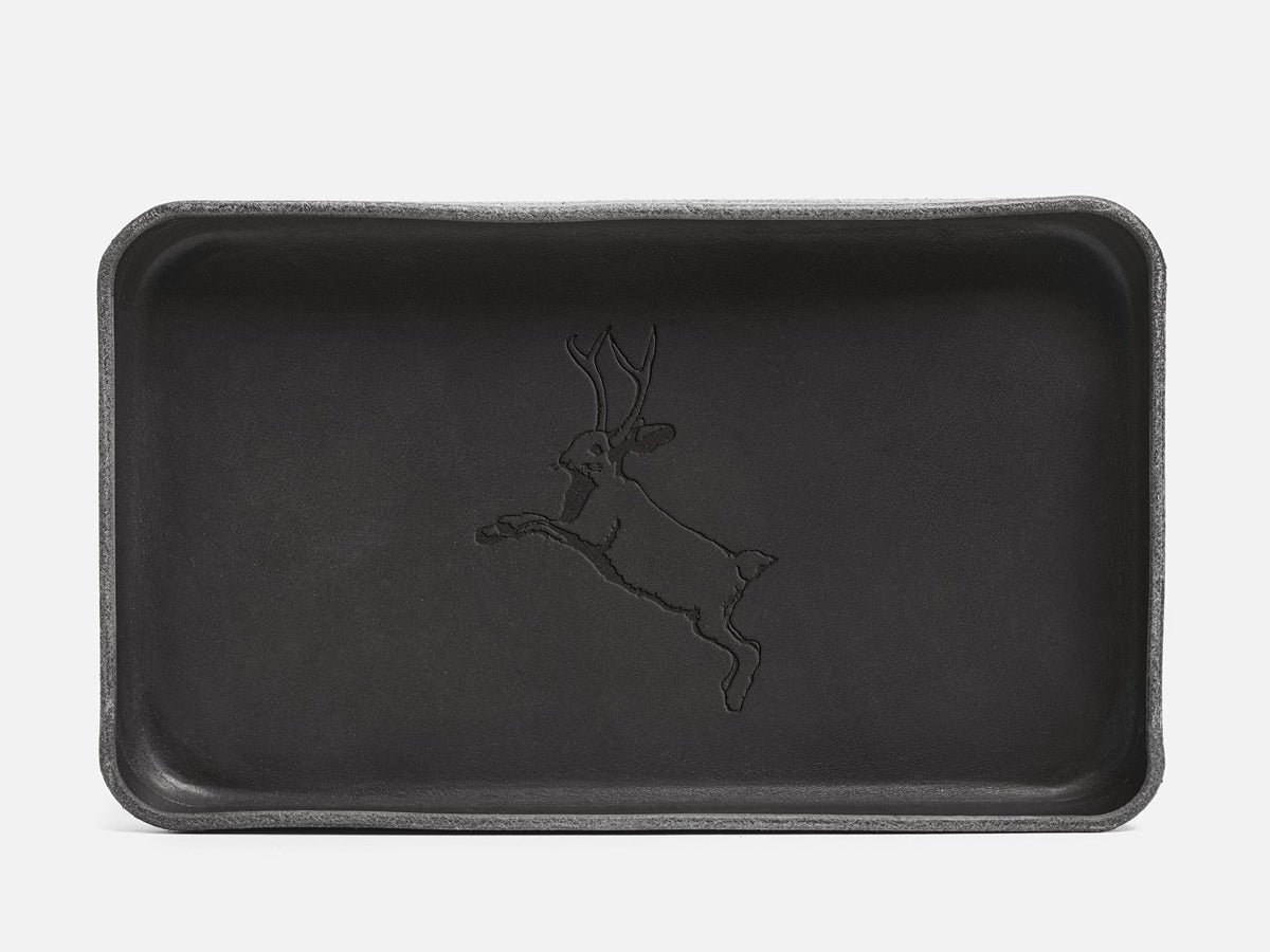 No. 309 Leather Valet Trays, Black