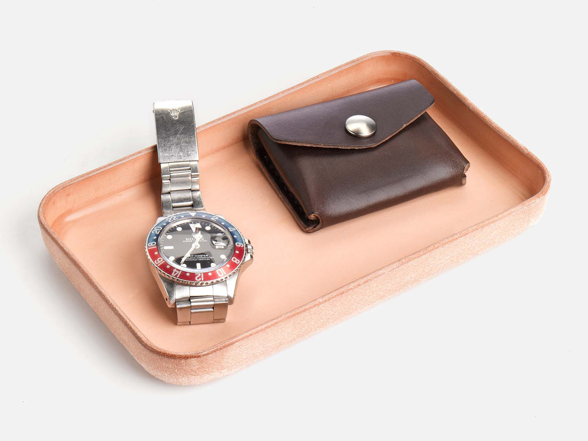 No. 309 Leather Valet Trays, Natural